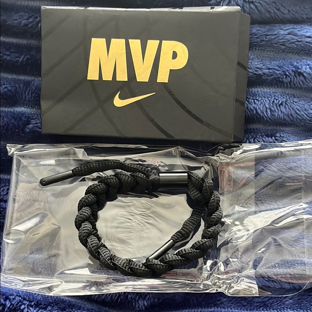 Nike Black MVP Braided Bracelet